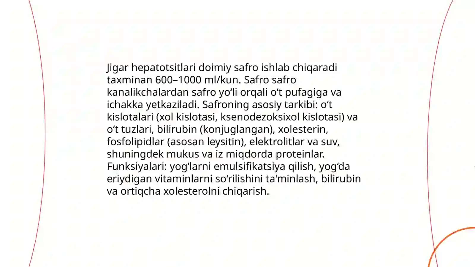 Ovqat hazm qilish bezlari ( jigar,me'da osti bezi ) funksiyalari 3
