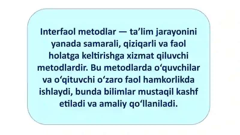 Interfaol metodlar 3