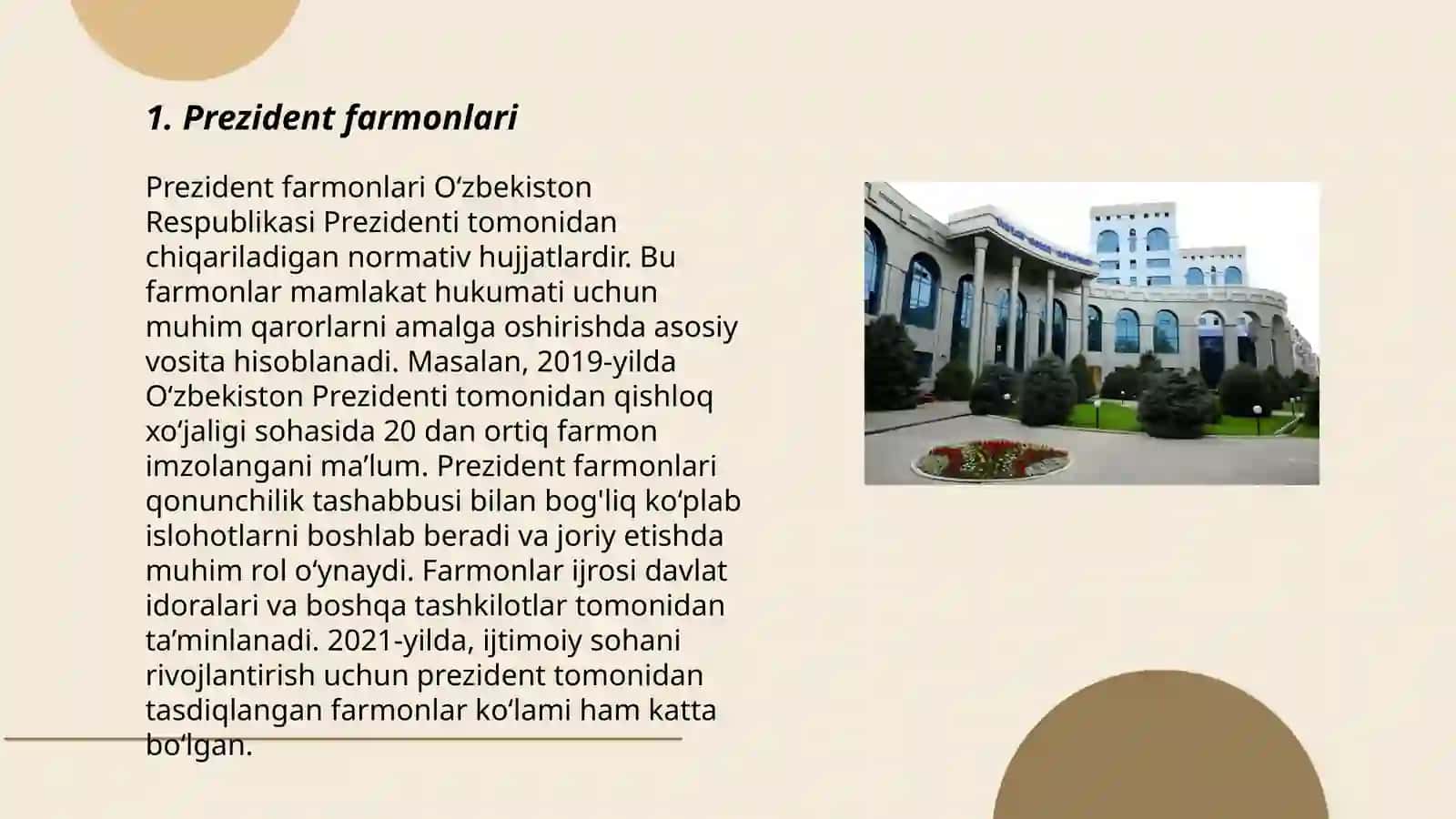 Oʻzbekidton Respublikasi Prezidenti va davlat boshqaruv organlarining qonun osti hujjatlari 3