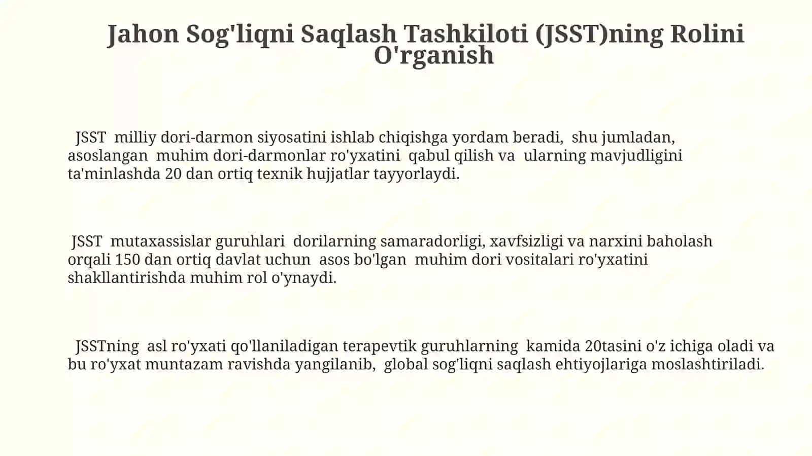 Asosiy dori vositalar ro‘yxatini shakllantirish,qabulqilish 3