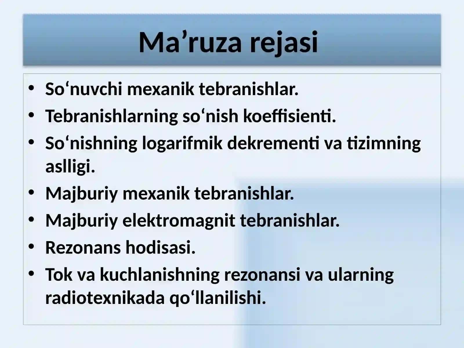 So‘nuvchi  mexanik  tebranishlar 3