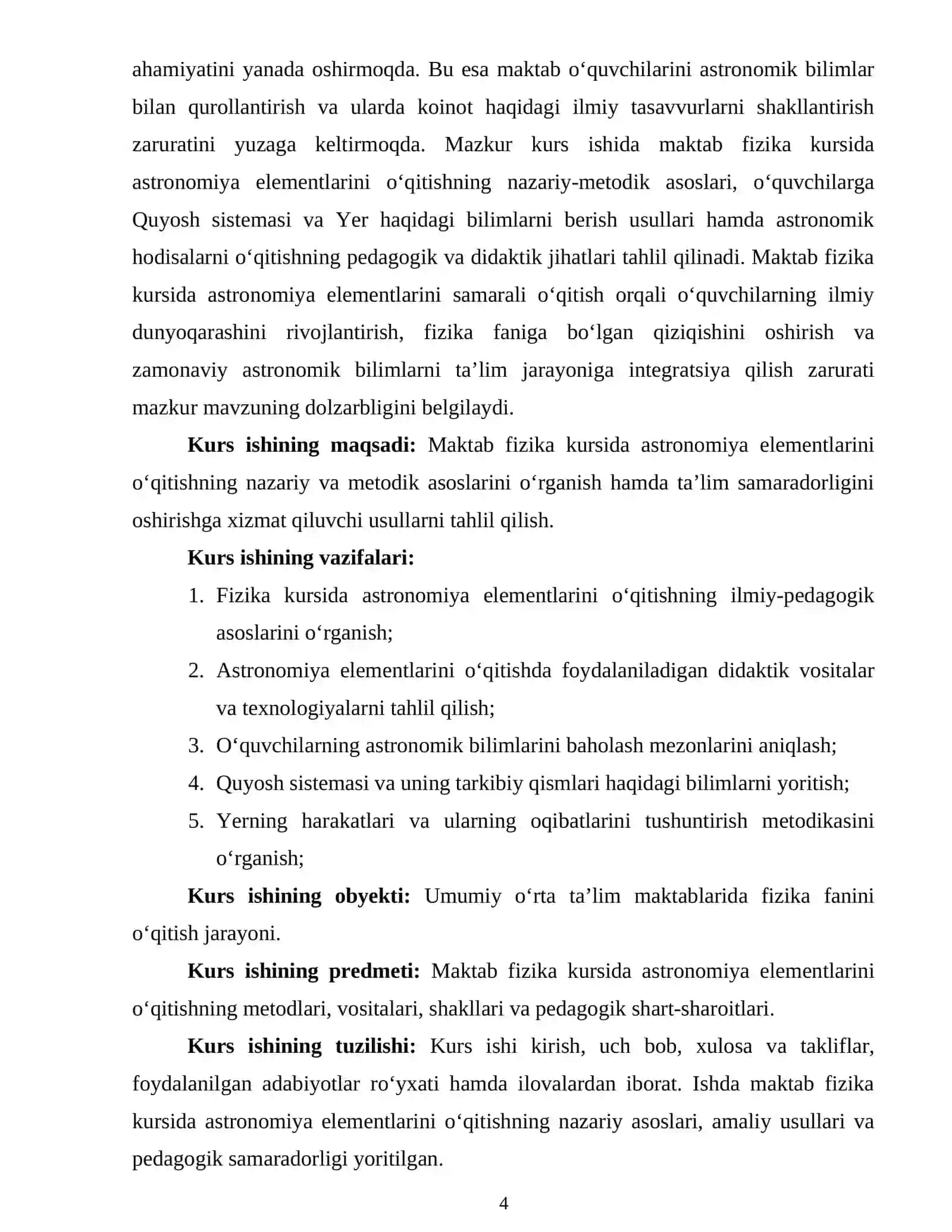 MAKTAB FIZIKA KURSIDA ASTRONOMIYA ELEMENTLARINI O‘QITISHNING NAZARIY-METODIK ASOSLARI 3
