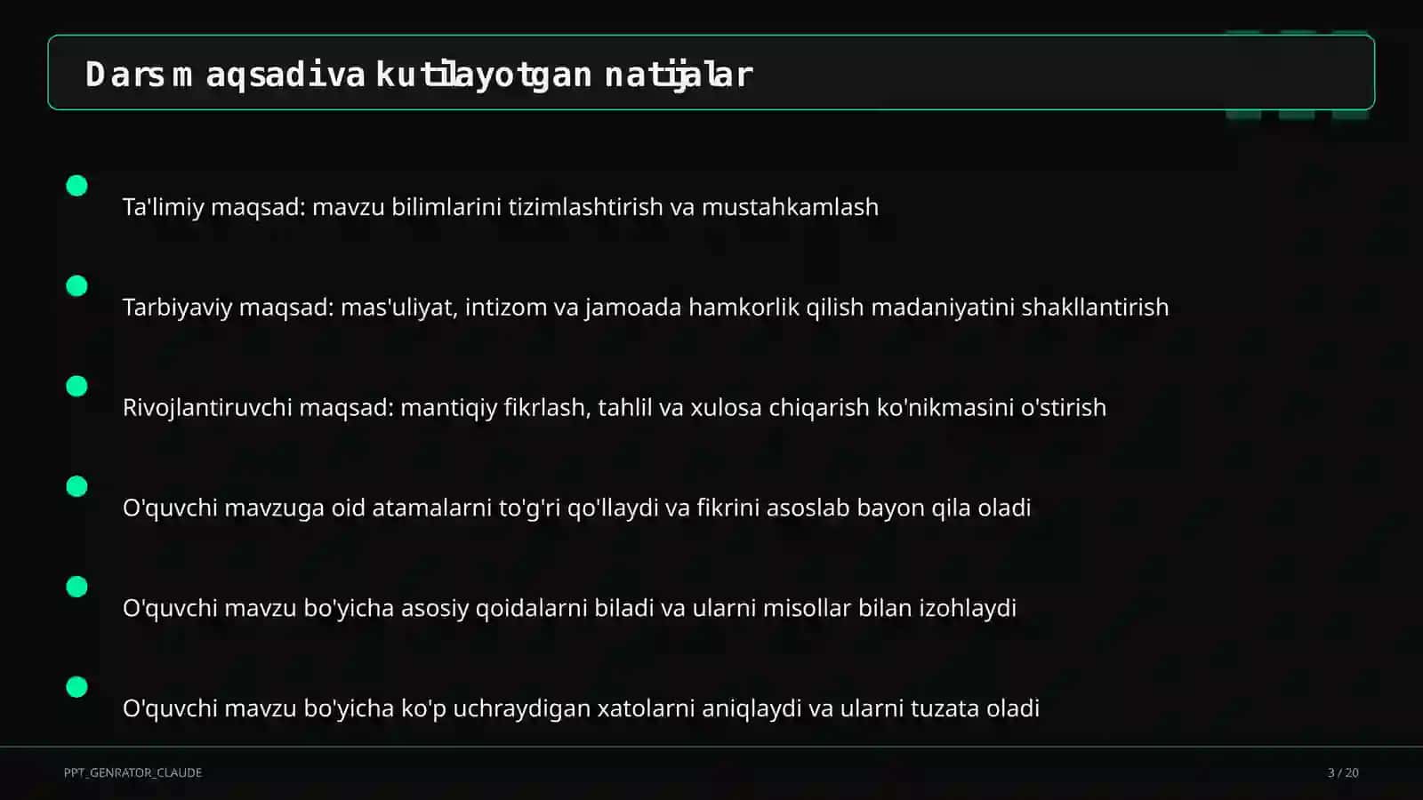 Sog'lom turmush tarzi hayot garovi (7-sinf) 3