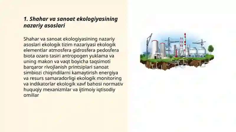 Shahar va sanoat ekologiyasining ilmiy asoslari 3
