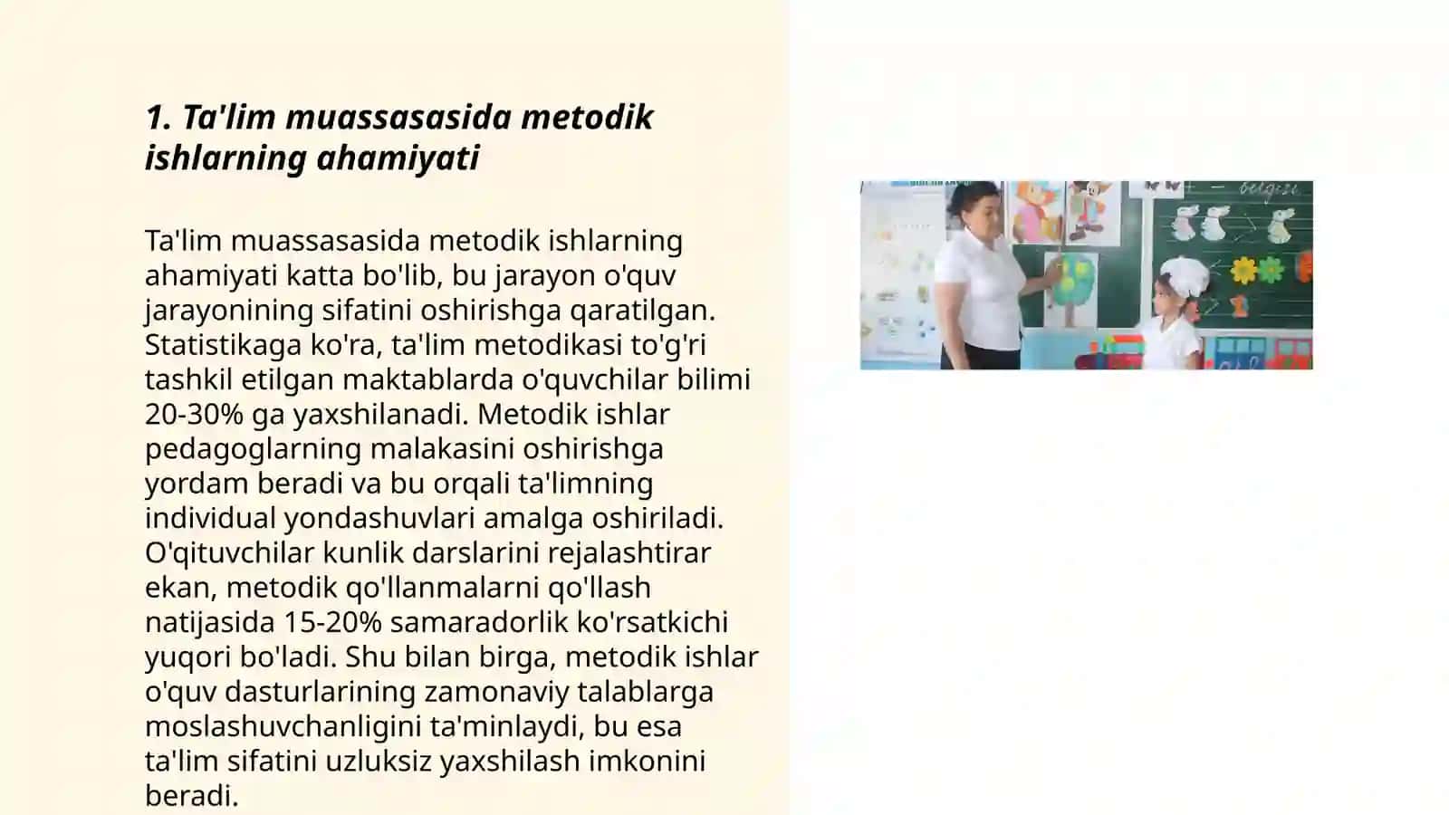 Ta'lim muassasasida metodik ishlarni tashkil etish 3
