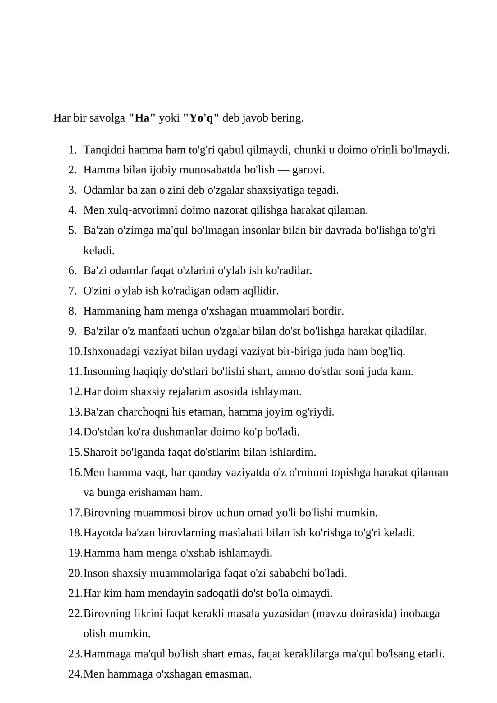 Bojxona qo‘mitasiga ishga kirish uchun test savol-javoblar to‘plami 3