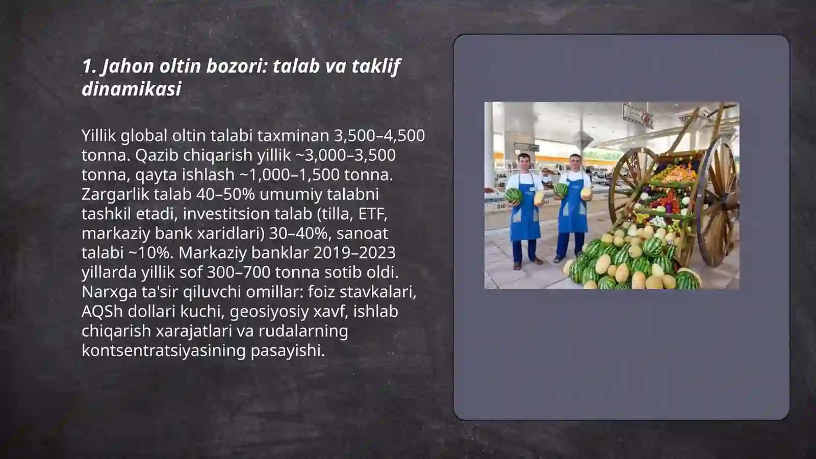 Jahon oltin bozori rivojlanishining zamonaviy tendensiyalari 3