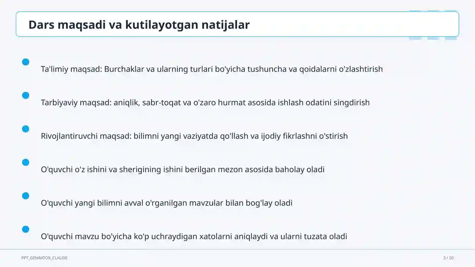 Burchaklar va ularning turlari (7-sinf) 3