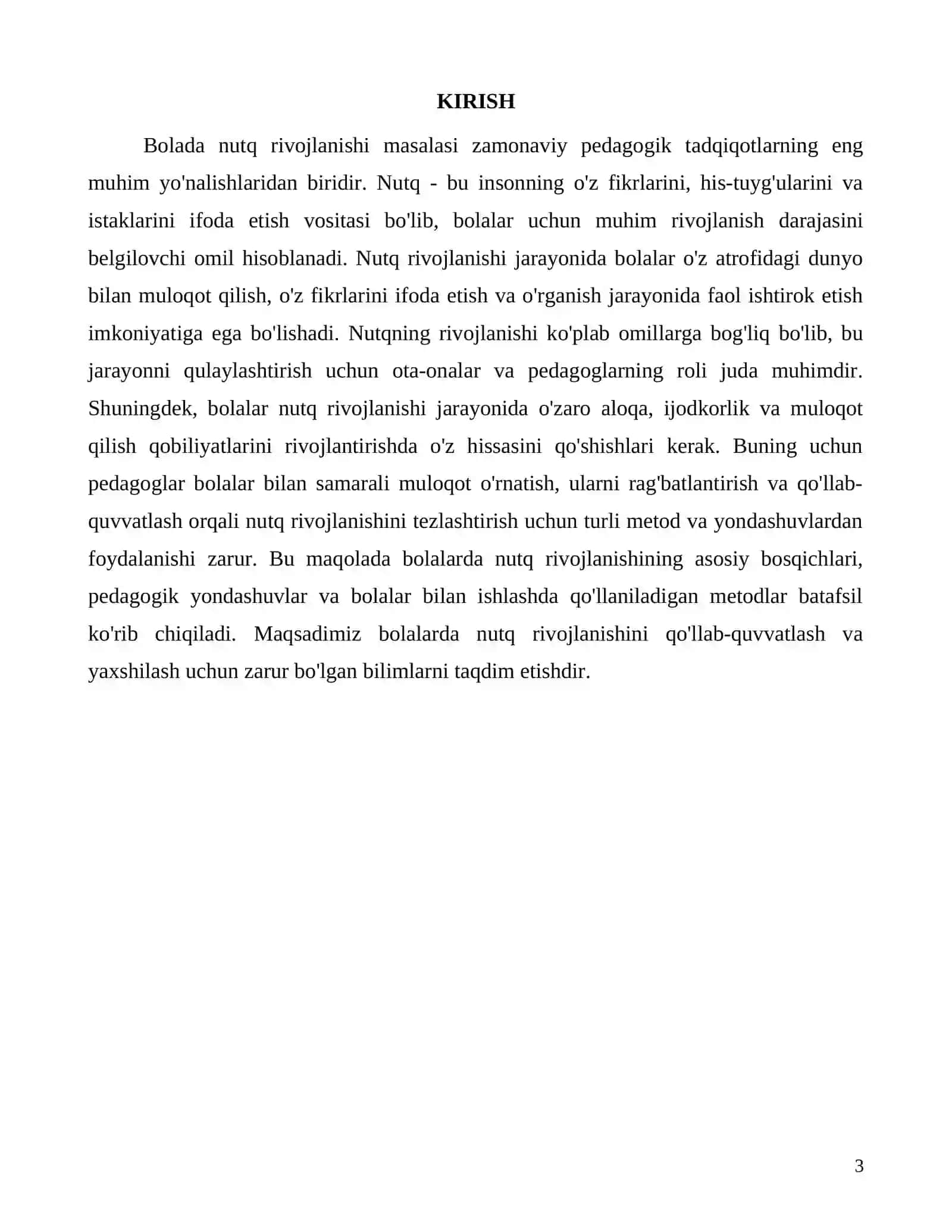Bolada nutq rivojlanishi: pedagogik yondashuvlar va metodlar 3