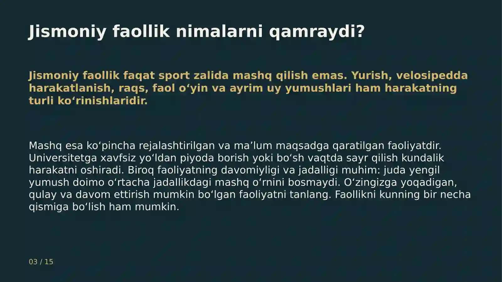 Sog‘lom turmush tarzi va jismoniy faollik 3