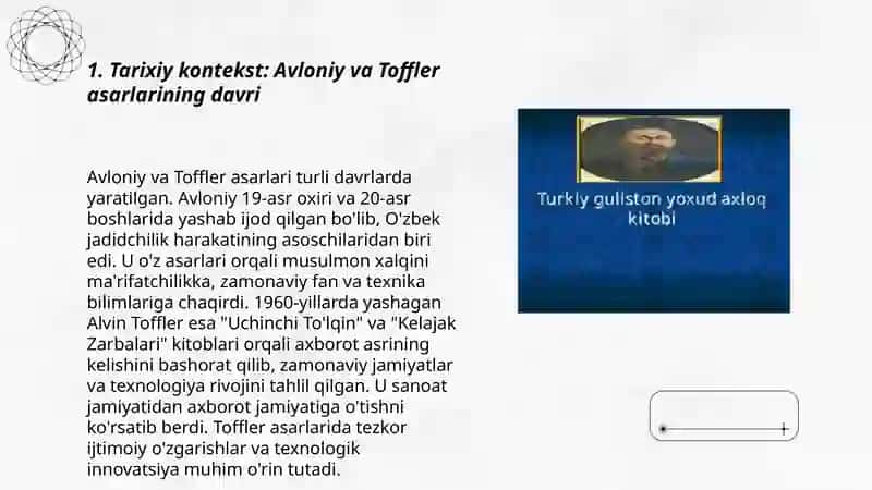 Avloniy va Toffler asarlarining davri 3