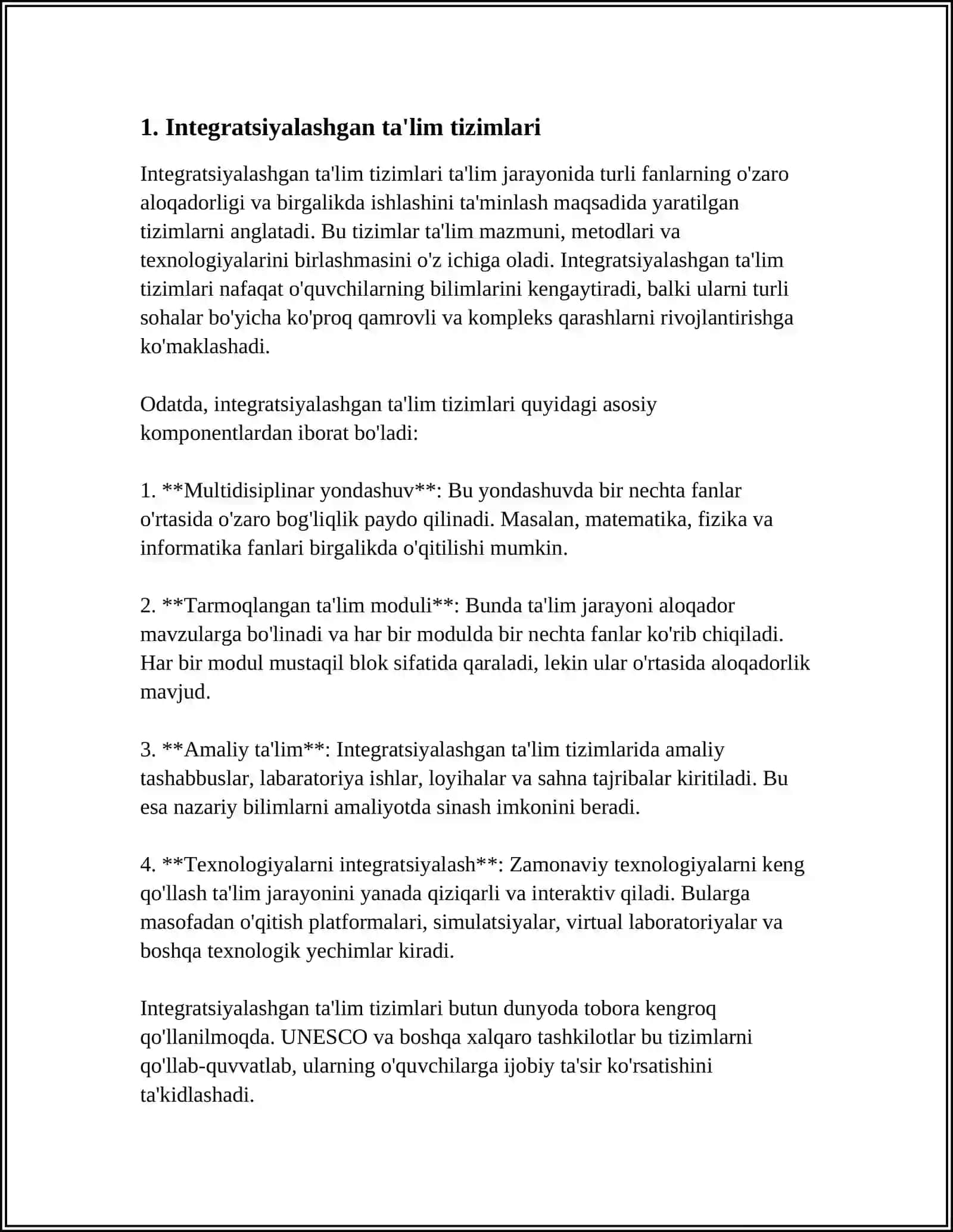 PEDAGOGIK TIZIMNI INTEGRATSIYALASHDA ASOSIY METODOLOGIK TALABLAR 3