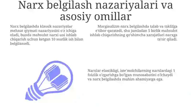 Iqtisodiyot tarmoqlarida baho va bahoni shakllantirish 3