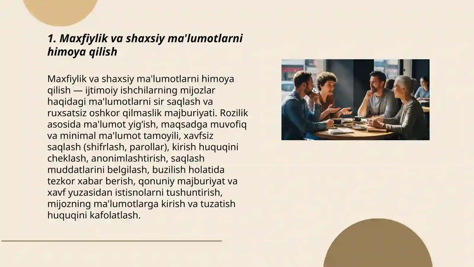Turli mijoz va guruhlar bilan ijtimoiy ish olib borish amaliyoti etik masalalari 3