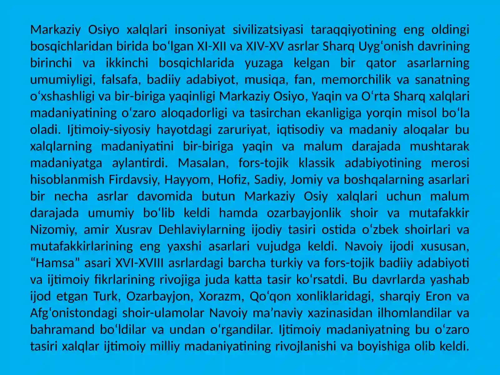 Buyukipakyo’lining mamlakatimiz MA’NAVIY ravnaqi 3