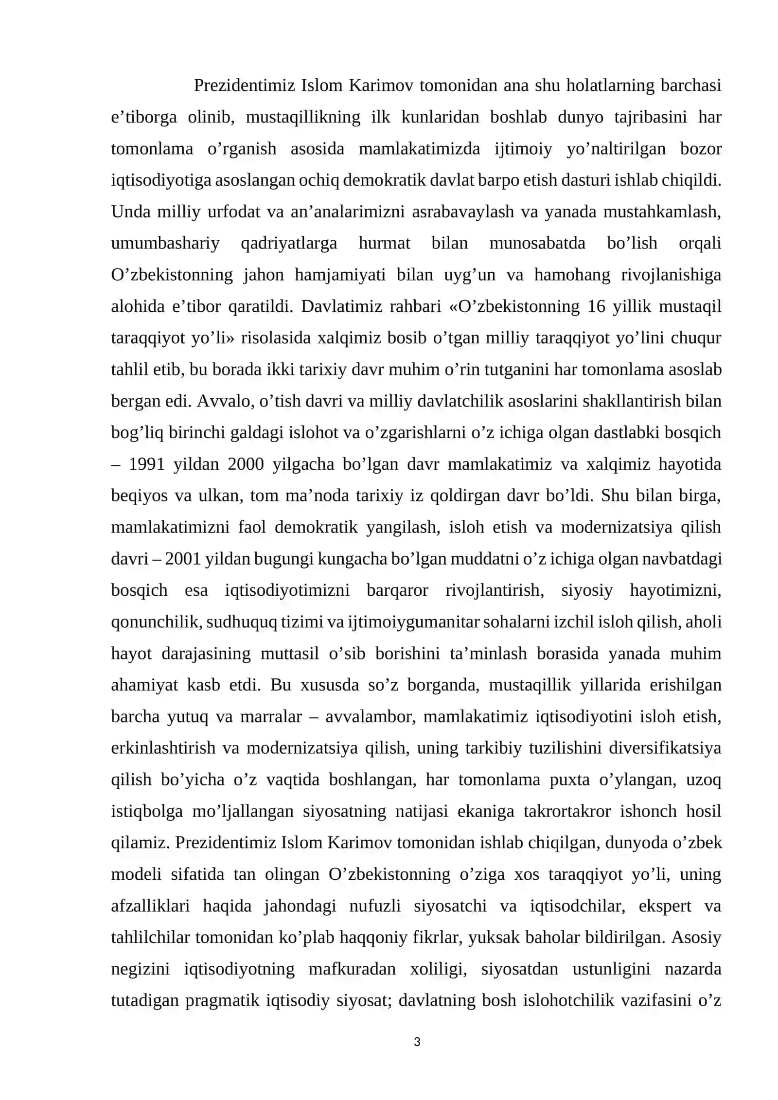 Mustaqillik yillarida amalga oshirilgan islohatlar 3