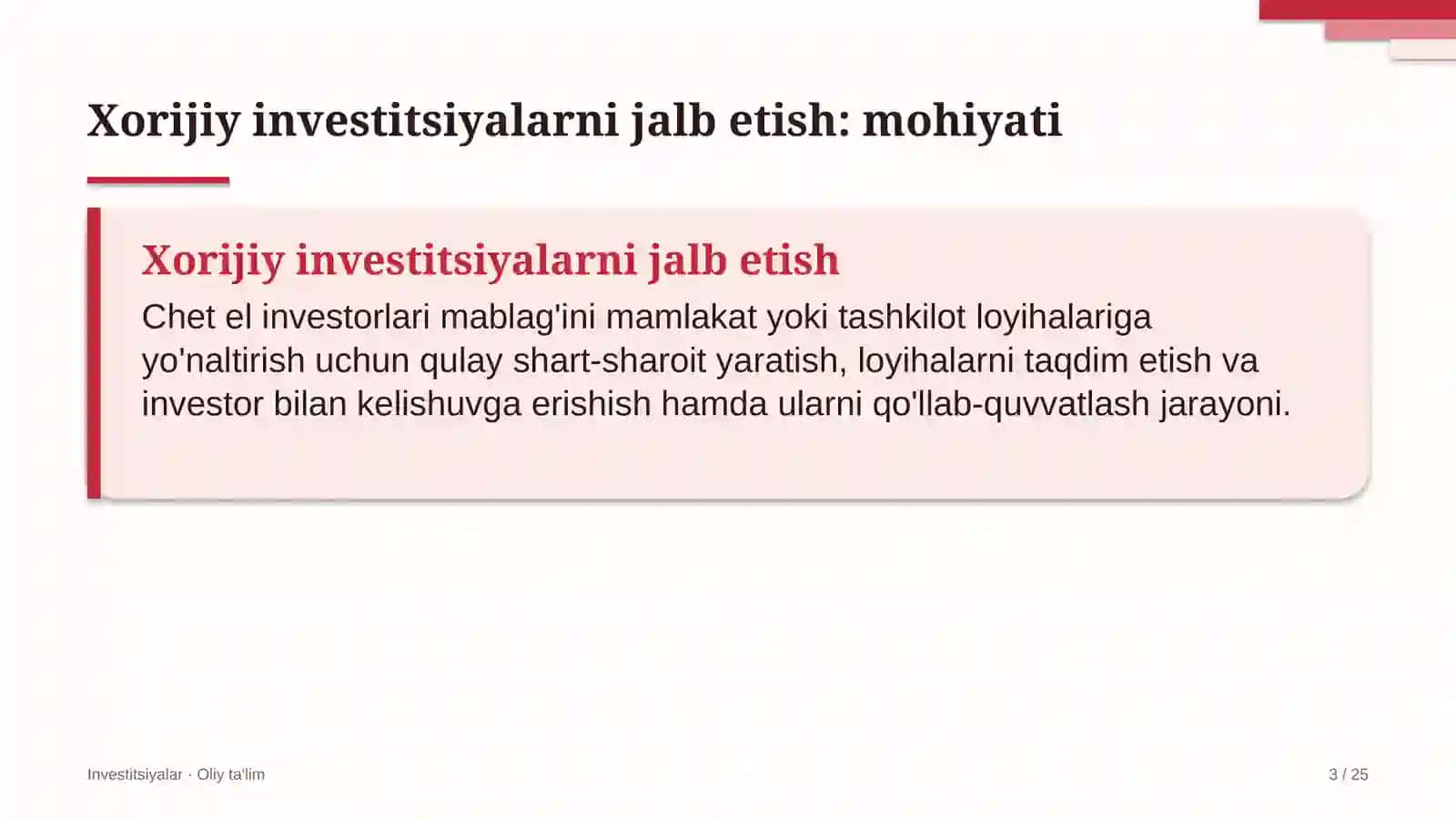 supermarketlar tarmog'ida xorijiy investitsiyalarni jalb etish 7174 3