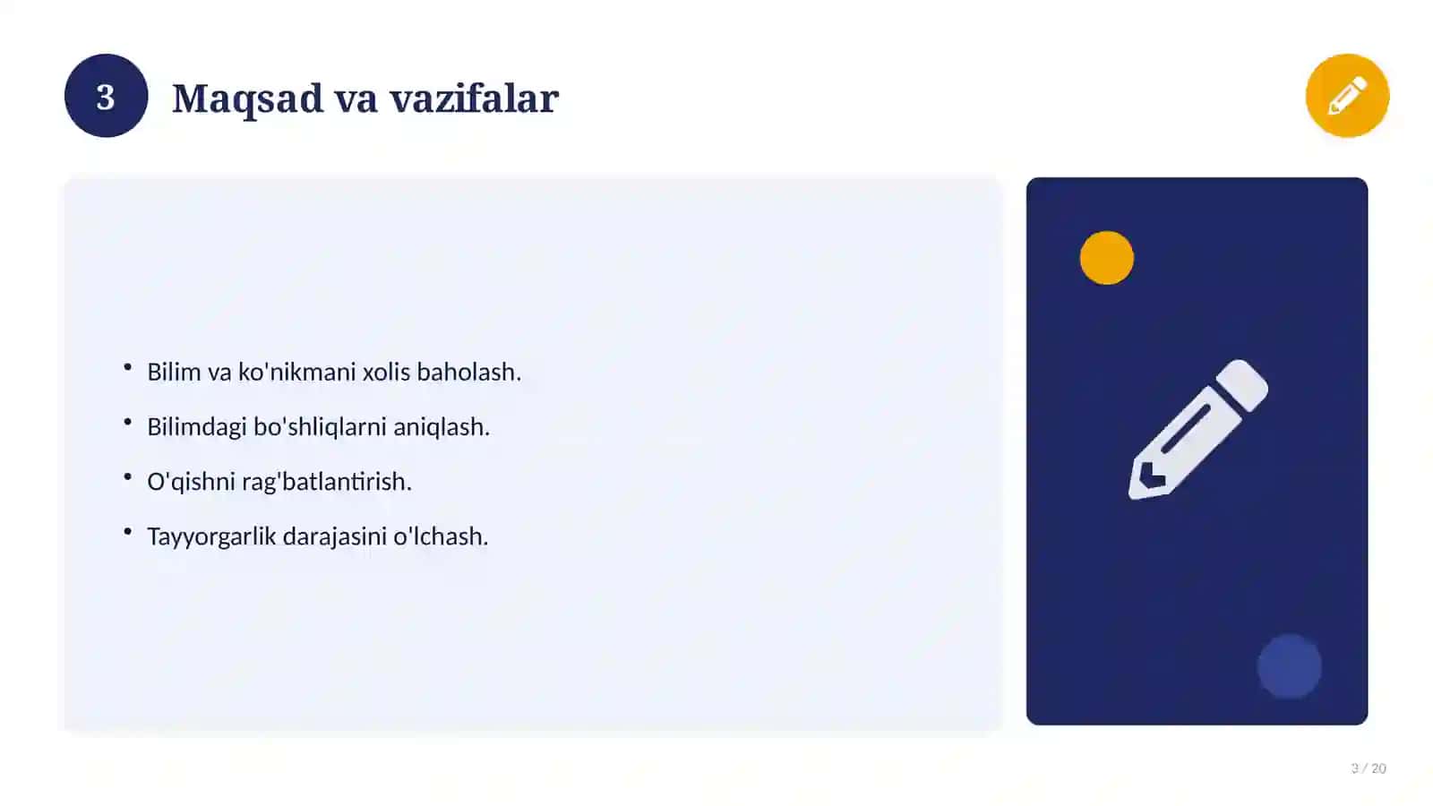 Matematika fanidan 5-sinf: test savollari to'plami 3