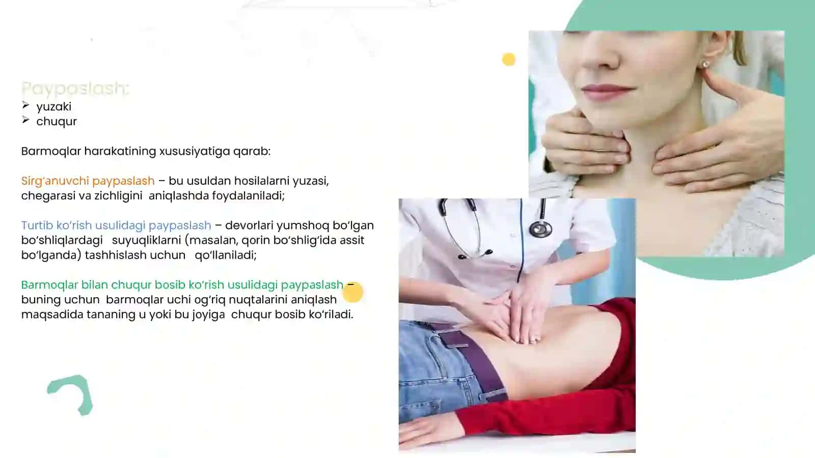 Palpatsiya, perkussiya 3