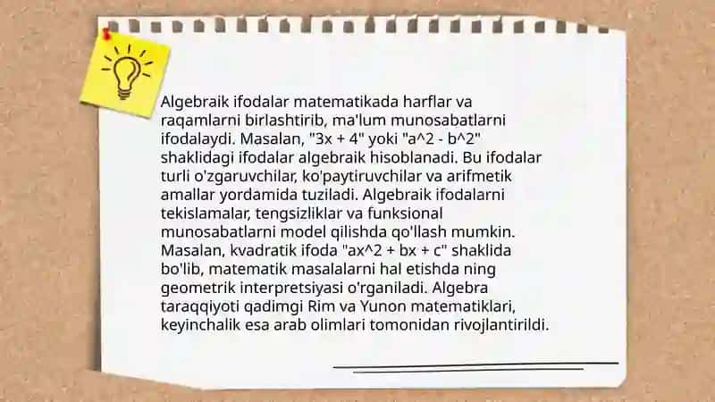 Bug algebrasi 3