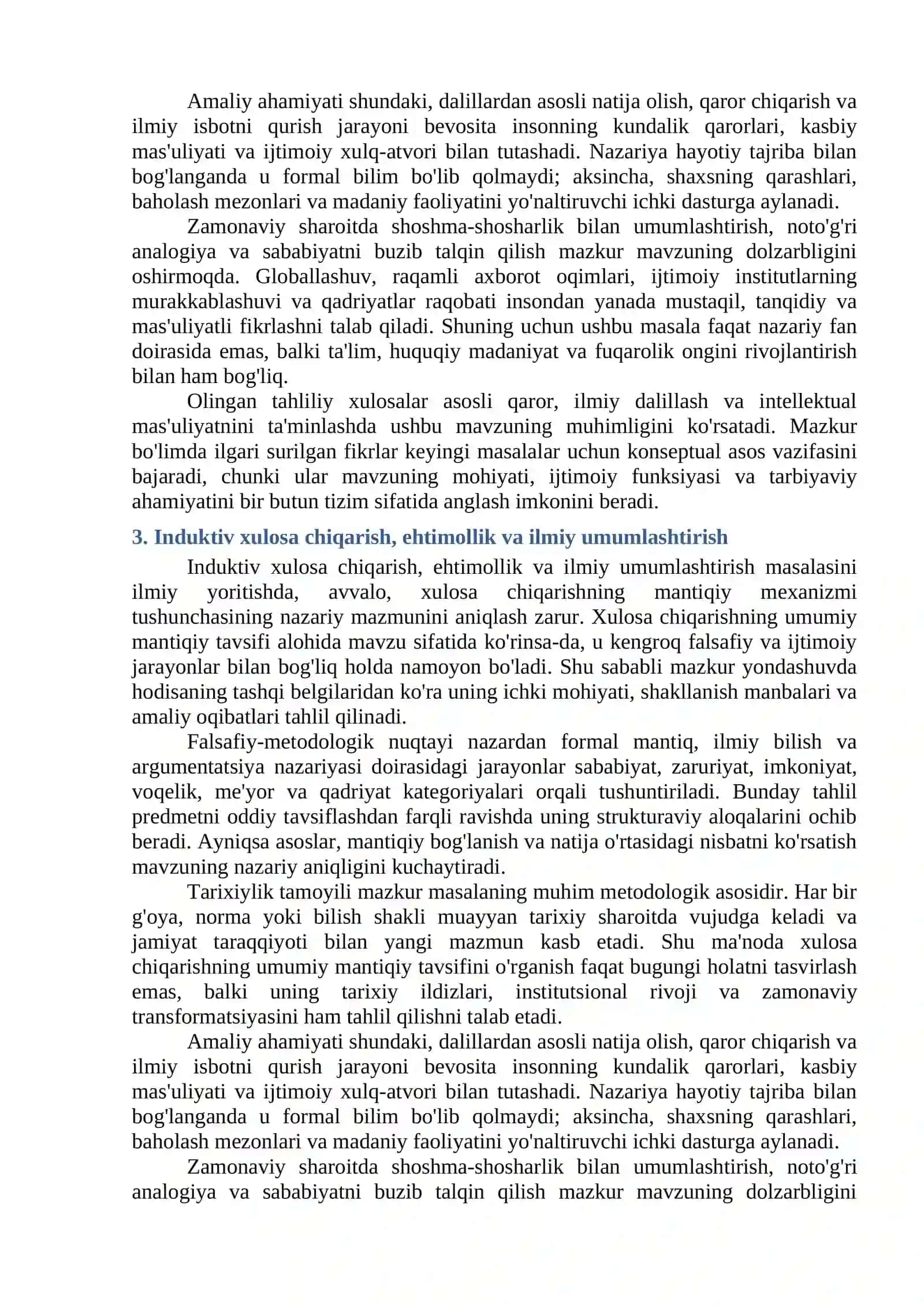 Xulosa Chiqarishning Umumiy Mantiqiy Tavsifi 3