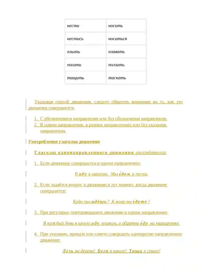 Глаголы движения 3