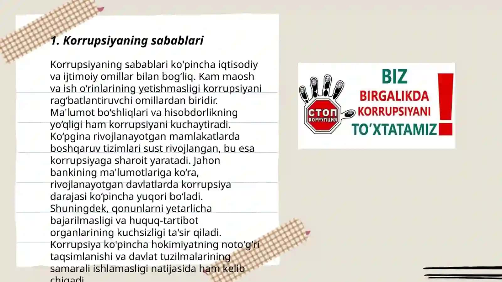 Korrupsiyani to'xtating 3