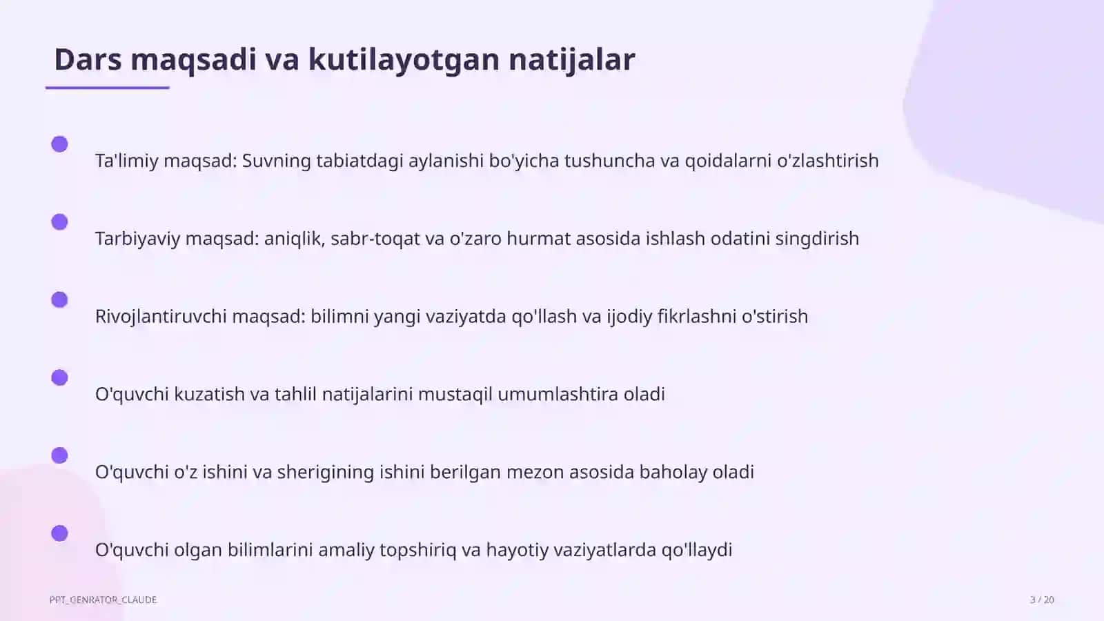 Suvning tabiatdagi aylanishi (2-sinf) 3