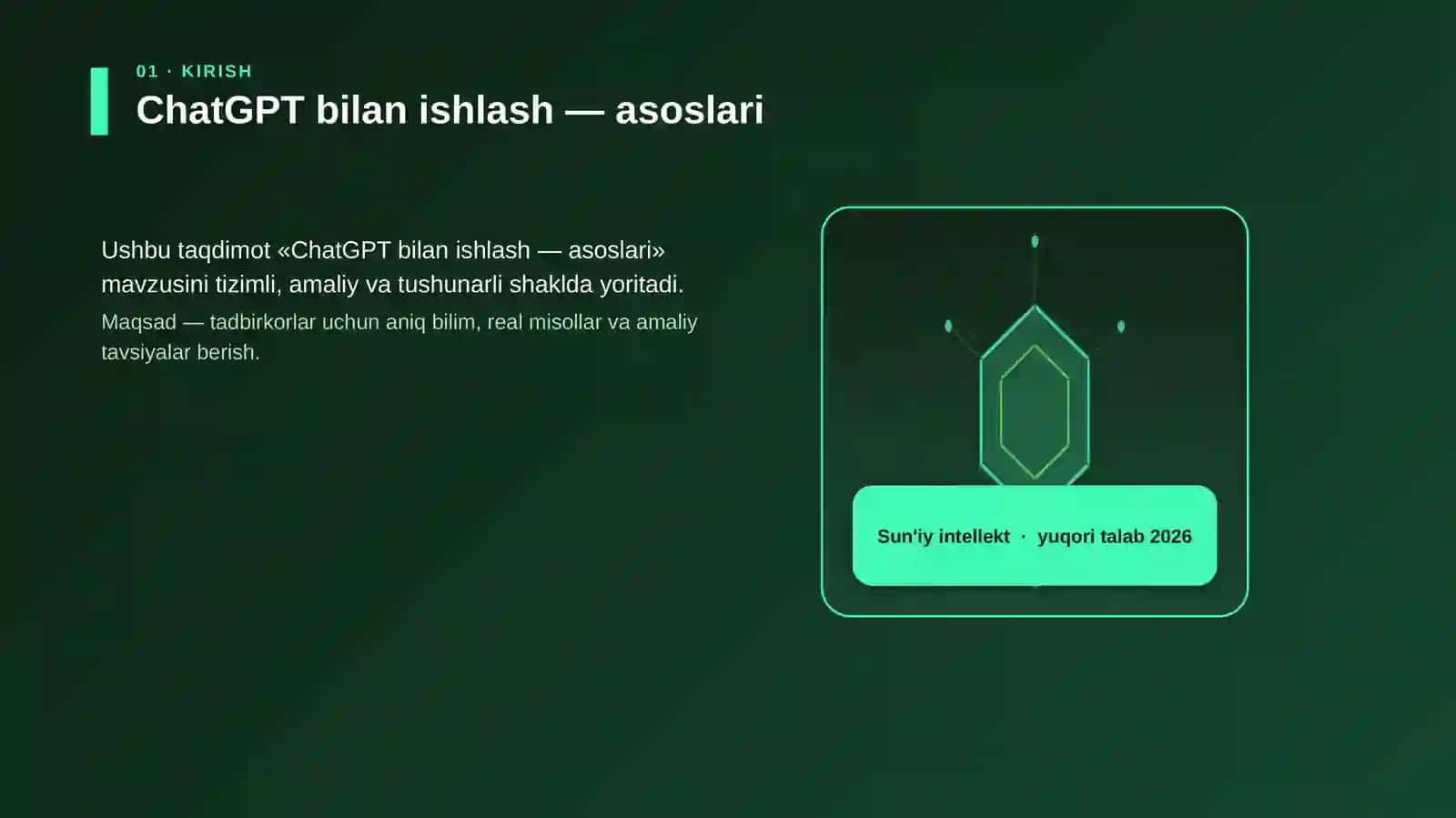 ChatGPT bilan ishlash — asoslari 3