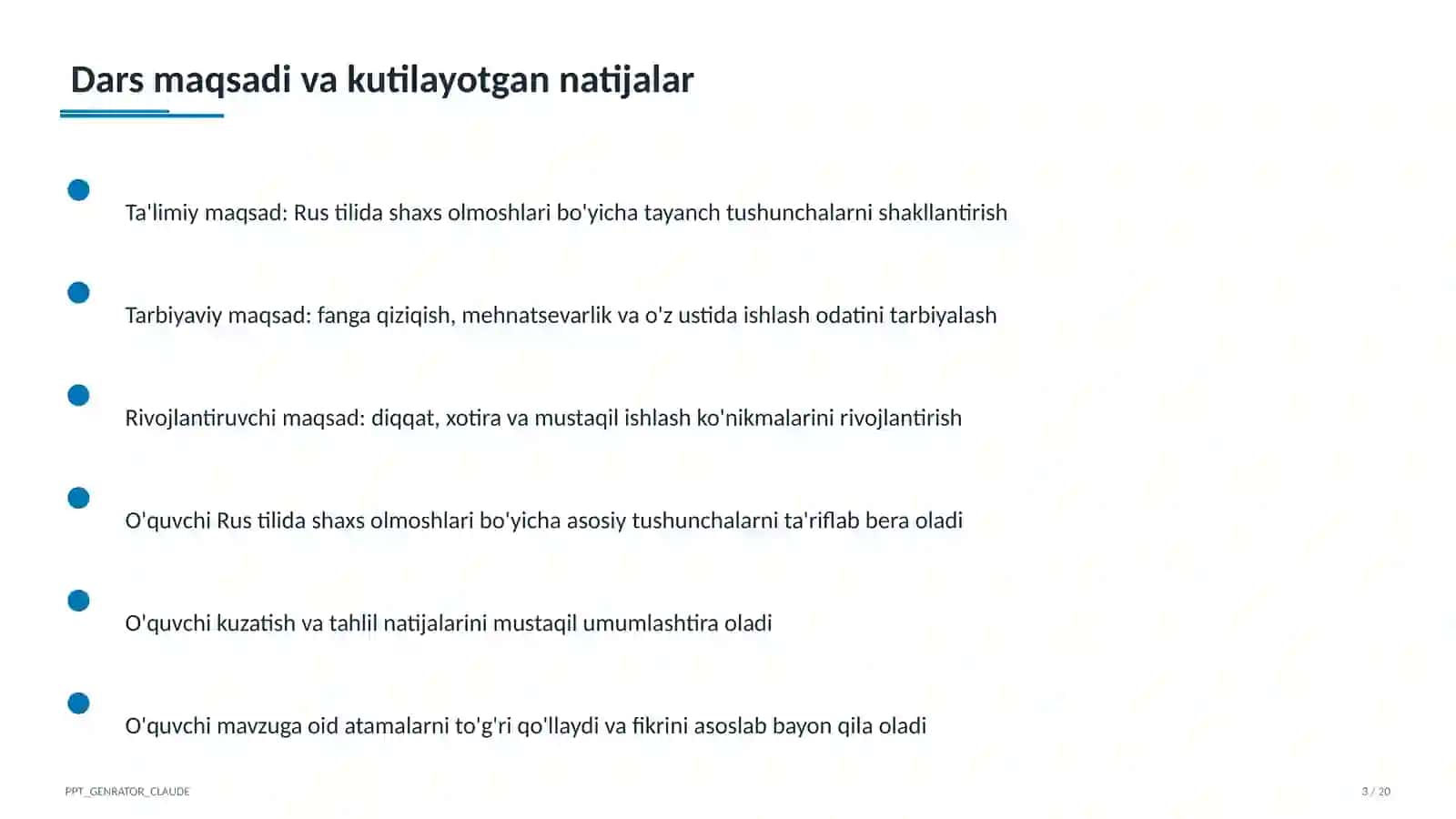 Rus tilida shaxs olmoshlari (5-sinf) 3