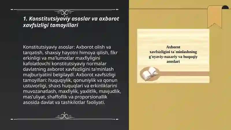 O'zbekistonda axborot xavfsizligining ma'naviy va huquqiy asoslari 3