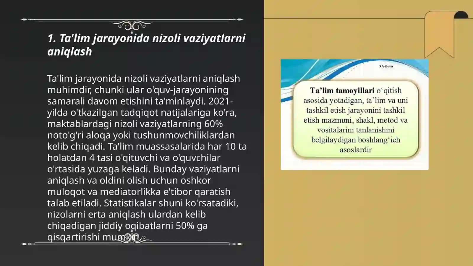 Ta'lim jarayonida nizoli vaziyatlarni Bartaraf etish yolari Jafar sizga 3