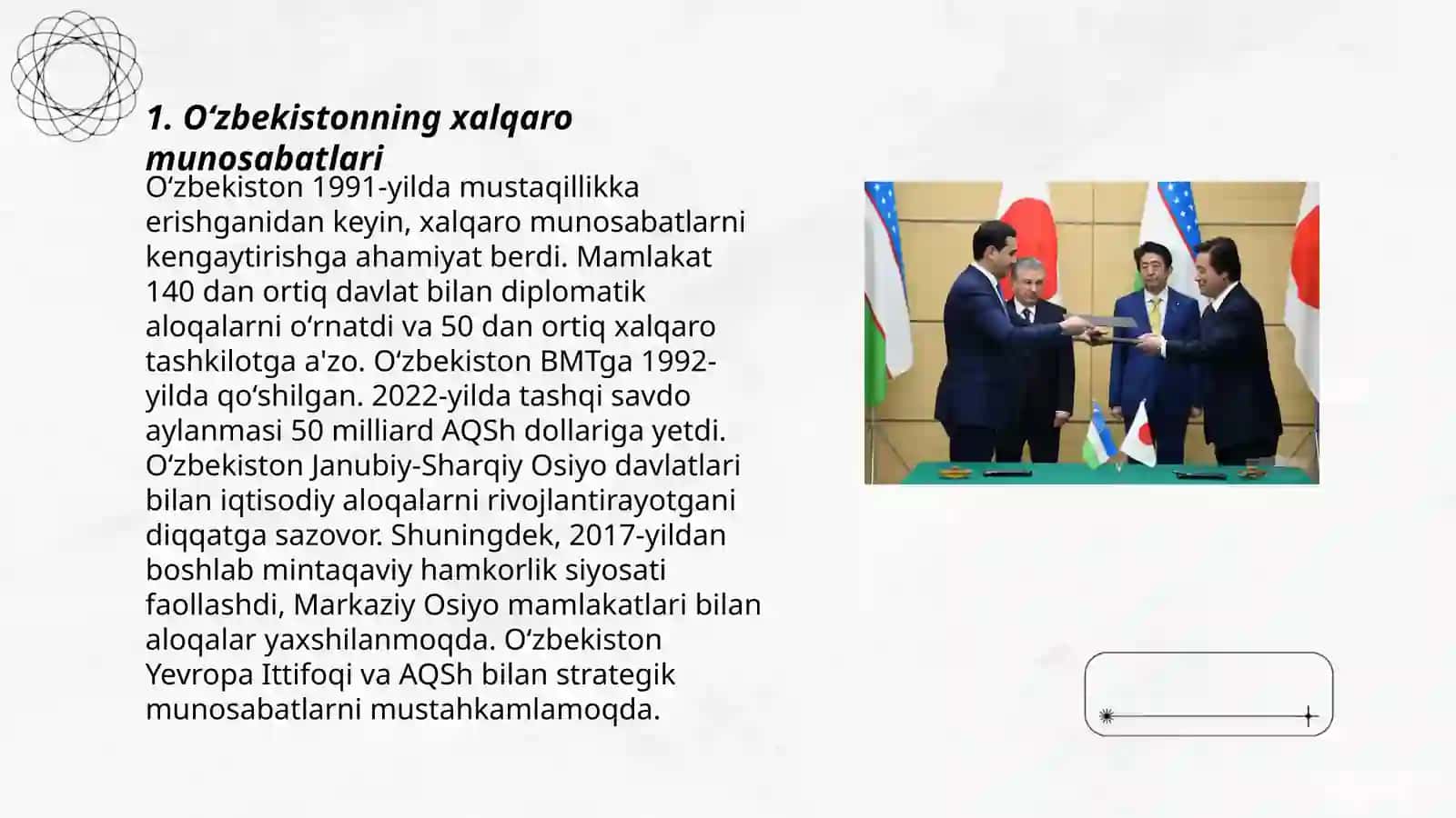 Òzbekiston va jahon hamjamiyati 3