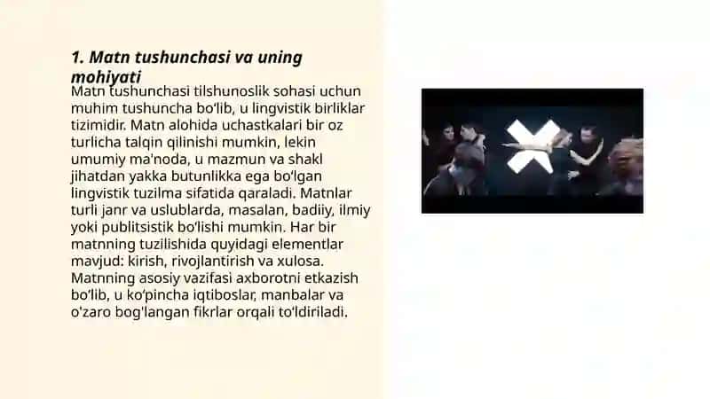 Matn va uning turlarini o'rgatish 3