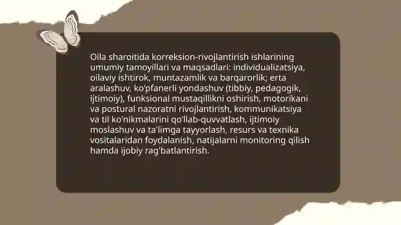 Oila sharoitida serebral falajga ega bola bilan boriladigan korreksion-rivojlantiruvchi ishlarning mazmuni va vazifalari 3