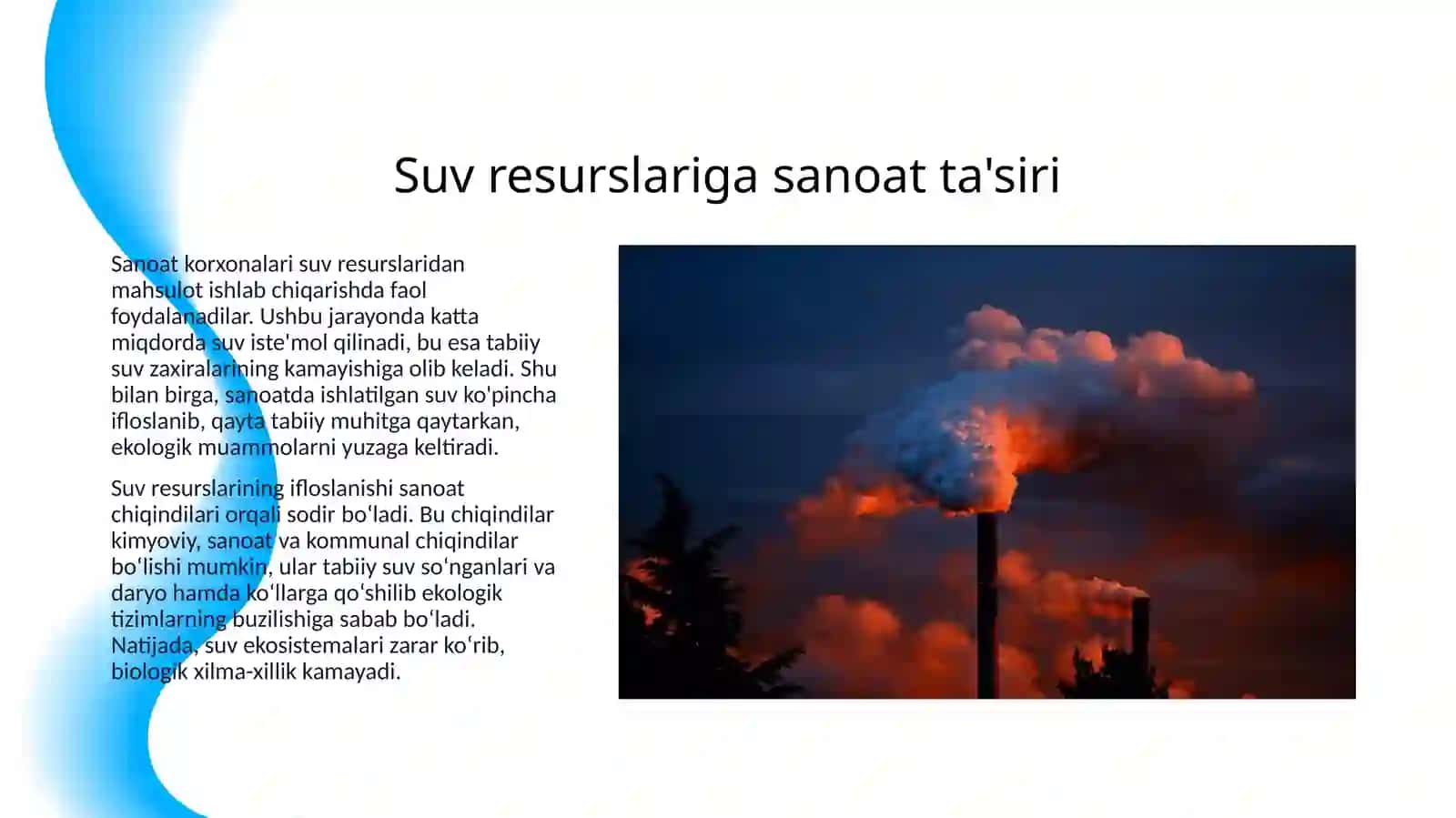 SANOAT KORXONALARINING SUV RESURSLARIGA TA'SIRI VA MUHOFAZASI 3