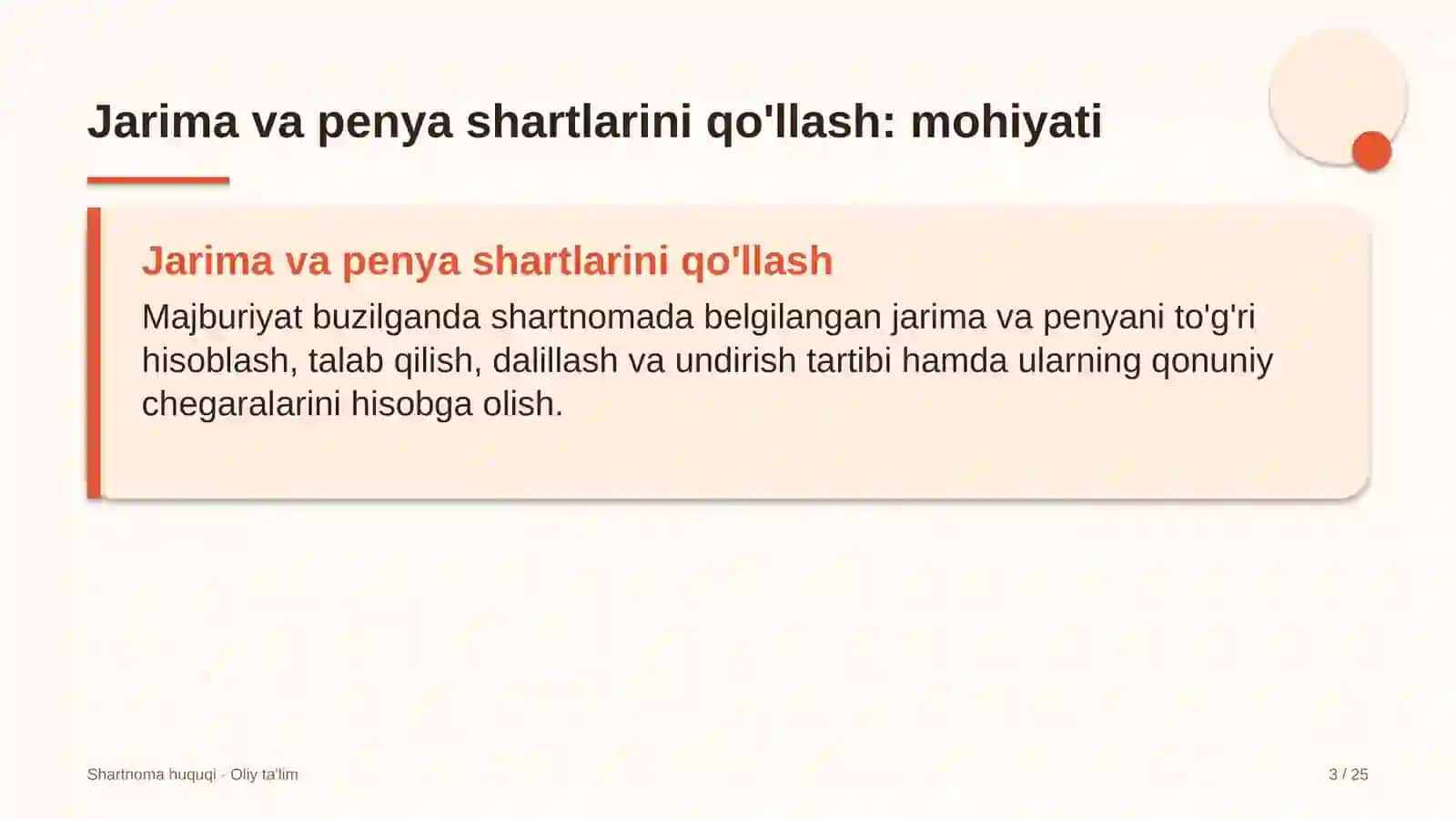 Kompyuter texnikasi ishlab chiqarishda jarima va penya shartlarini qo'llash 3