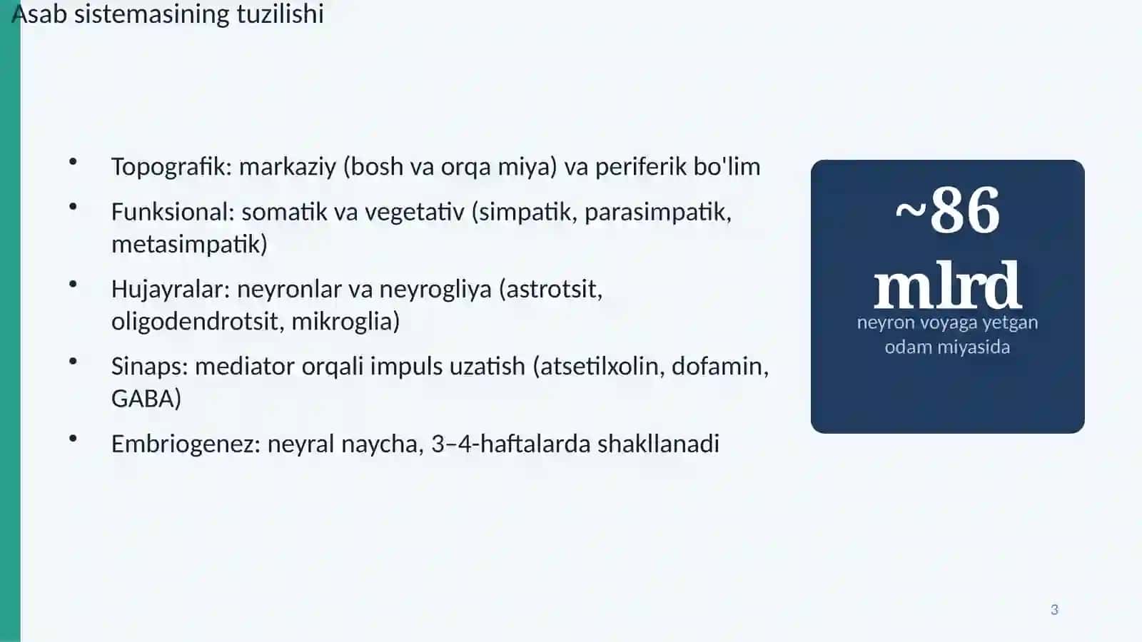 Asab sistemasining klinik anatomiyasi 3
