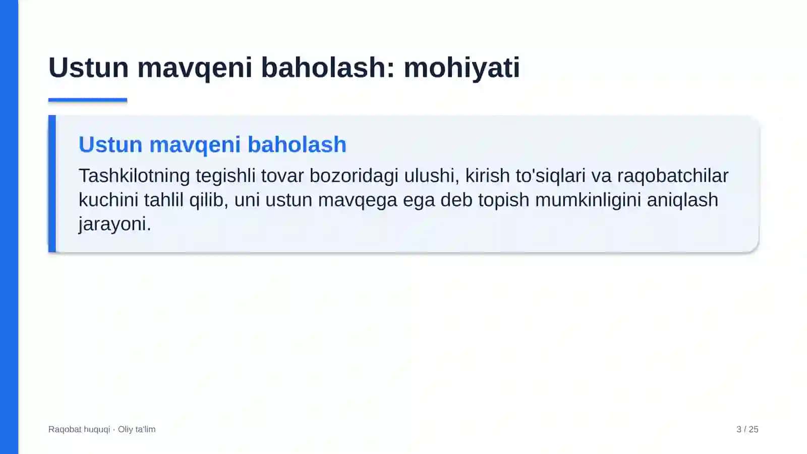 metro qurilishida bozordagi ustun mavqeni baholash 2201 3