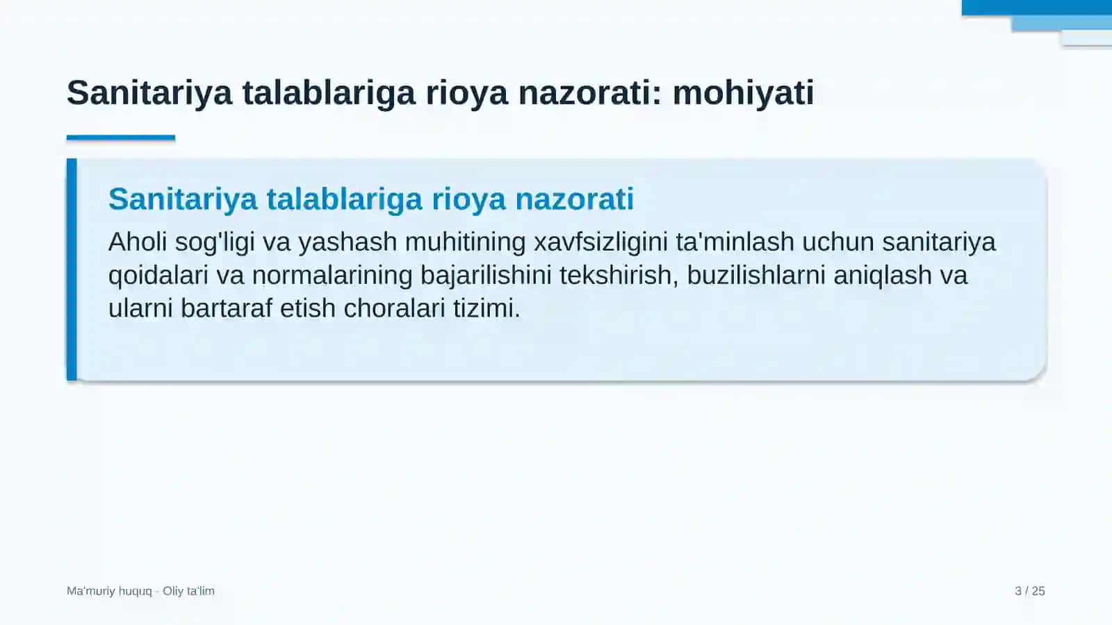 Diagnostika markazlarida sanitariya qoidalari va normalariga rioya etilishini nazorat qilish 3
