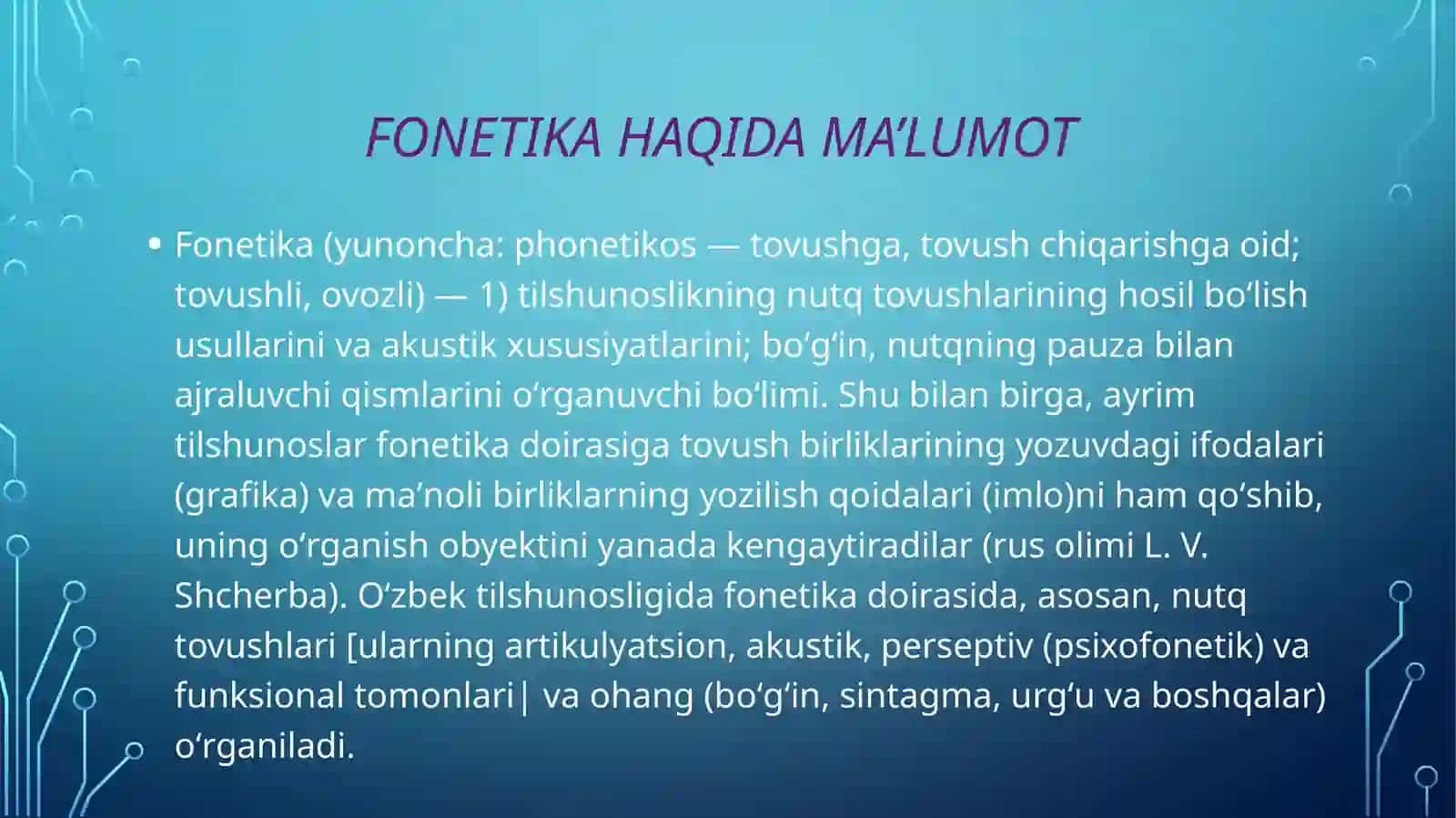 Fonetik masalalar 3