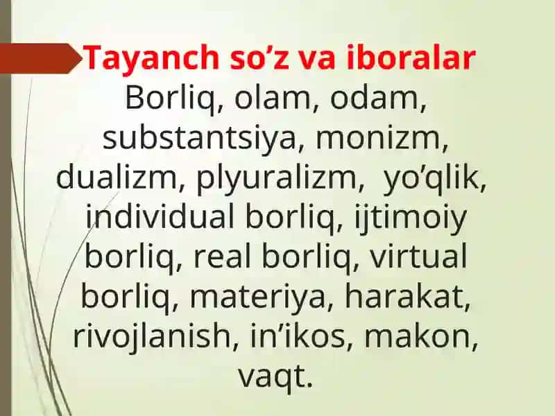Borliq falsafasi (Ontologiya) 3