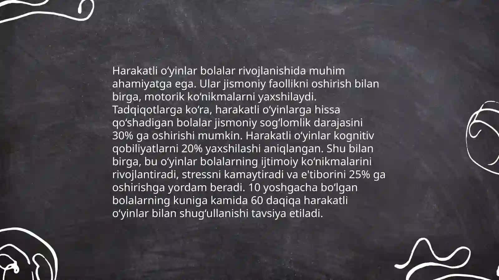 Darsdan tashqari òynaladigan harakatli òyinlarni òtqazish 3