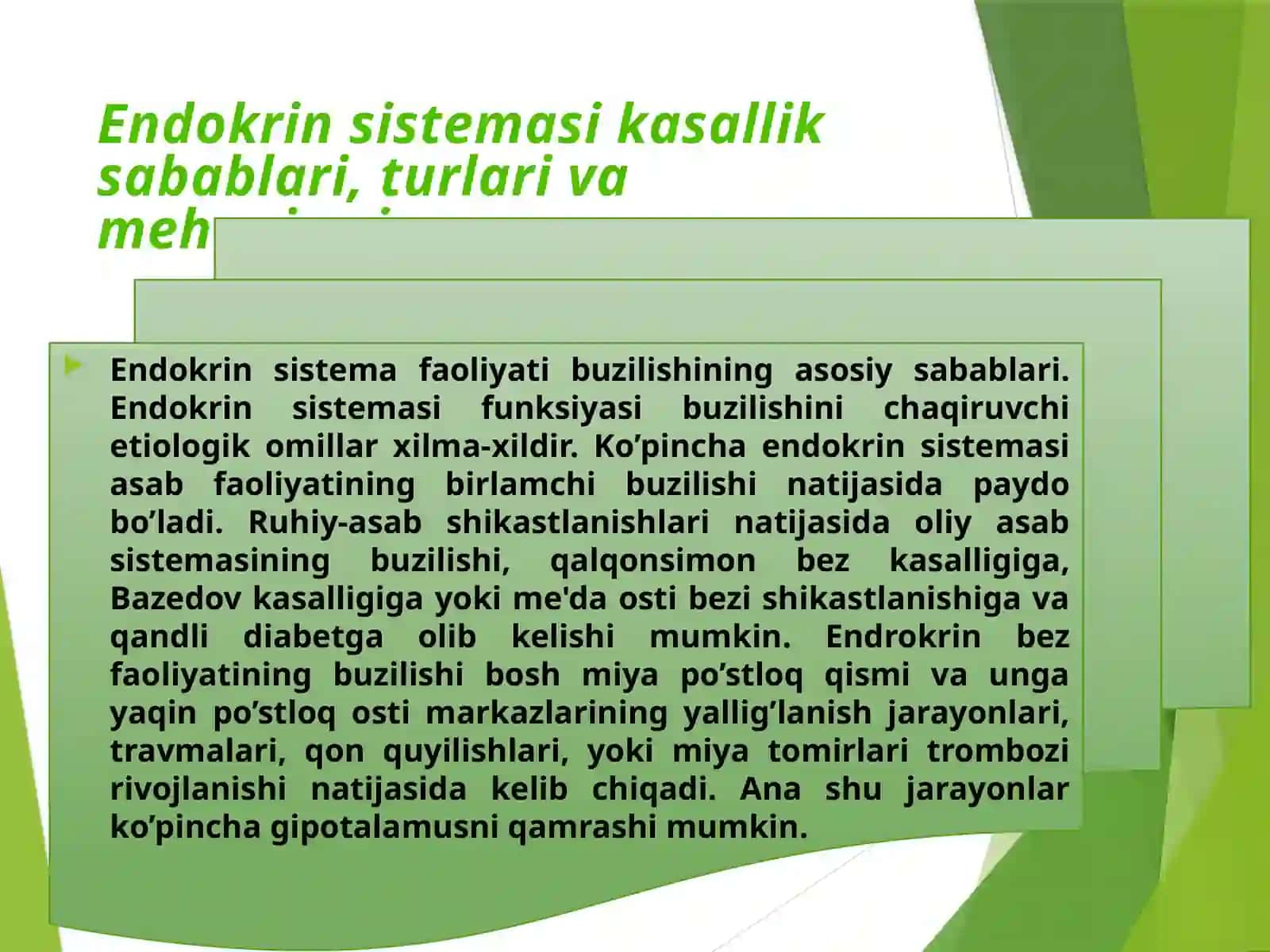 Endokrinsistemasikasalliksabablari,turlarivasotsialgigiyenikmuammolari 3