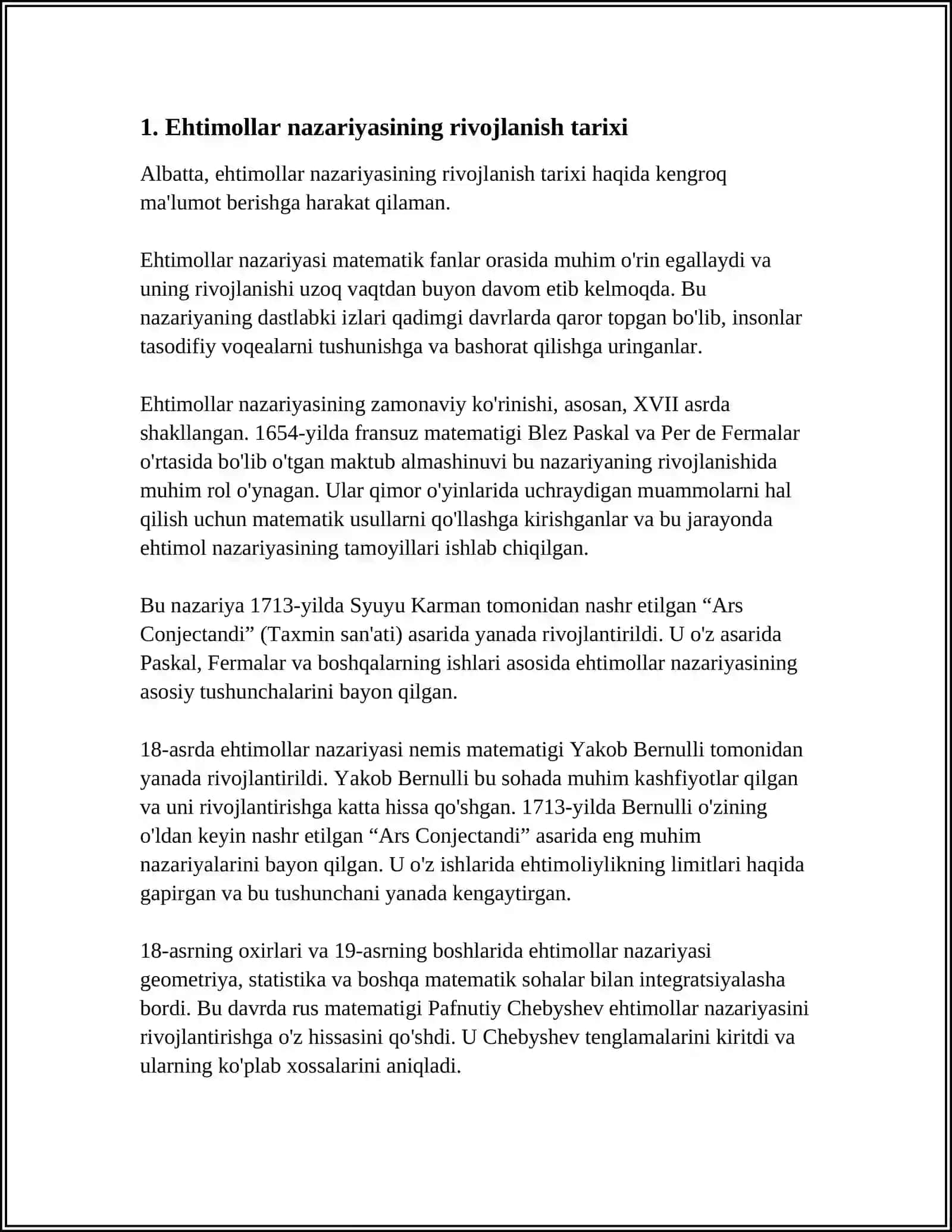 EHTIMOLLAR NAZARIYASI VA MATEMATIK STATISTIKA FANIDAN TARIXIY MA'LUMOTLAR 3