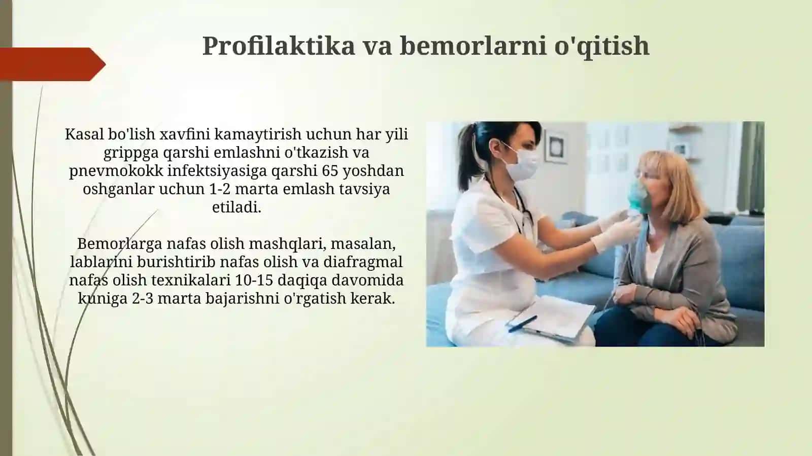 Nafas olish azolari kasalliklari.Bronxit va zotiljam kasalligida hamshiralik ishi 3