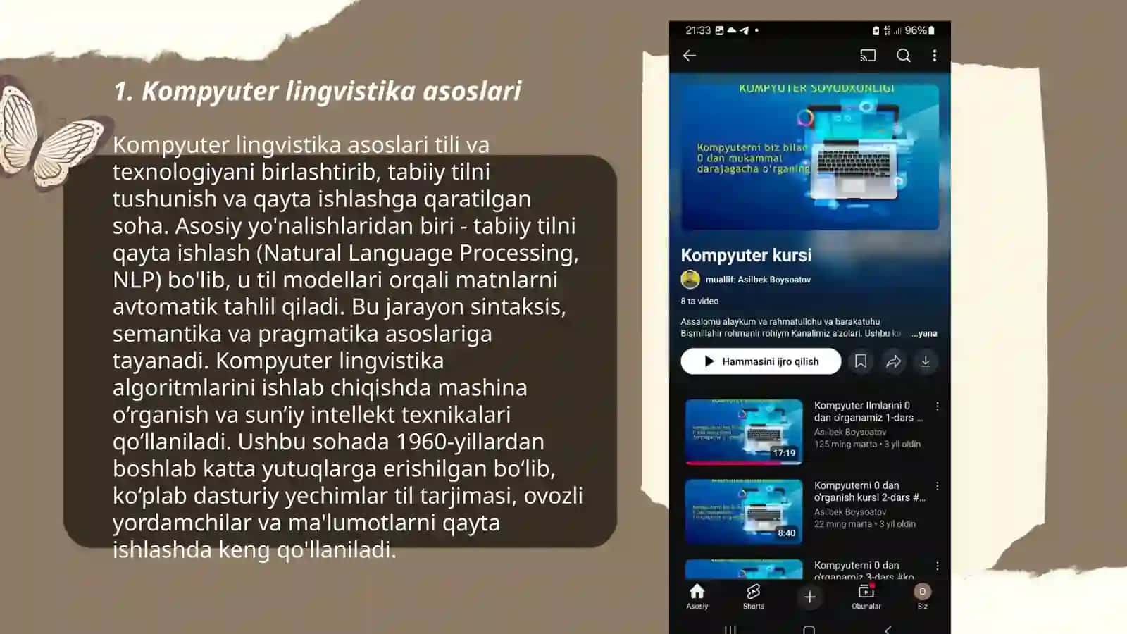 Kompyuter lingvistika fanidan 3