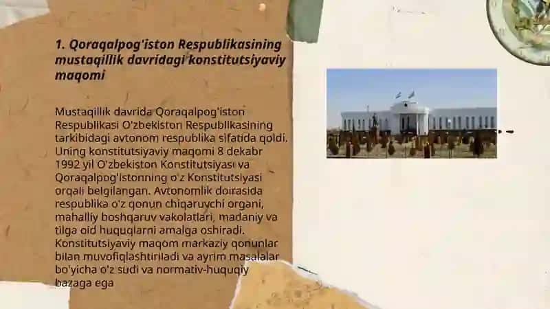 Mustaqillik yillarida Qoraqalpog'iston Respublikasi Botirova Ziyoda 3