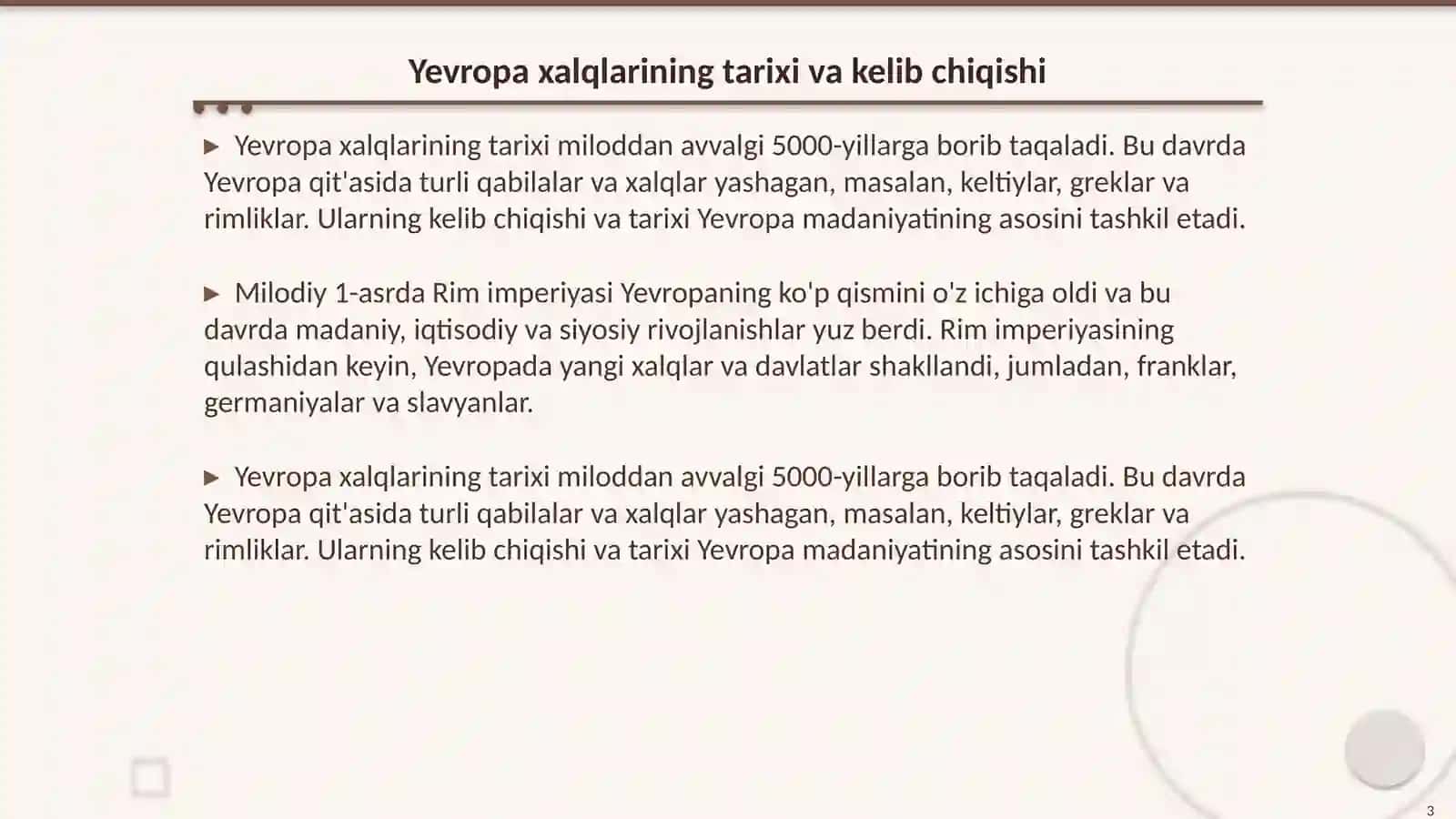 Yevropa xalqlari etnalogiyasi 3