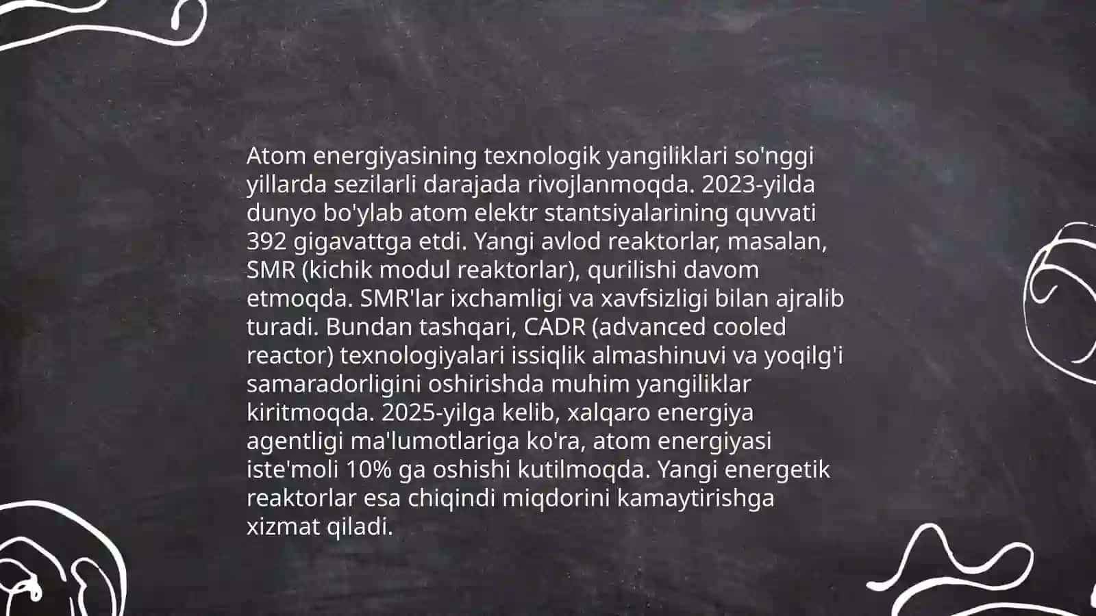 Atom energetikasining rivojlantirish istiqbollari 3
